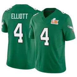 Men's Jake Elliott Philadelphia Eagles No.4 Limited Kelly Alternate Vapor F.U.S.E. Super Bowl LIX Jersey - Green