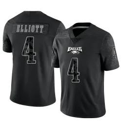 Men's Jake Elliott Philadelphia Eagles No.4 Limited Reflective Jersey - Black