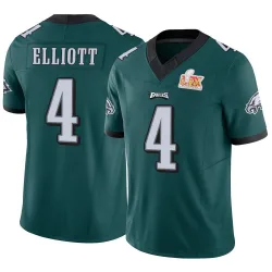 Men's Jake Elliott Philadelphia Eagles No.4 Limited Vapor F.U.S.E. Super Bowl LIX Jersey - Green
