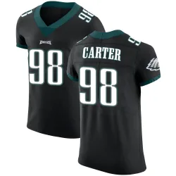 Men's Jalen Carter Philadelphia Eagles No.98 Elite Alternate Vapor Untouchable Jersey - Black