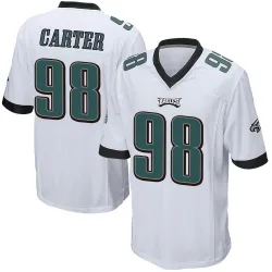 Men's Jalen Carter Philadelphia Eagles No.98 Game Jersey - White