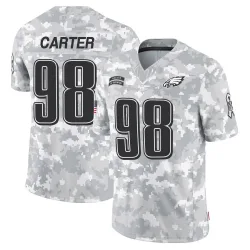 Men's Jalen Carter Philadelphia Eagles No.98 Limited 2024 Salute to Service Jersey - Arctic Camo