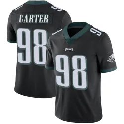 Men's Jalen Carter Philadelphia Eagles No.98 Limited Alternate Vapor Untouchable Jersey - Black