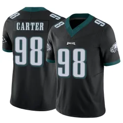 Men's Jalen Carter Philadelphia Eagles No.98 Limited Vapor F.U.S.E. Jersey - Black