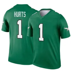 Men's Jalen Hurts Philadelphia Eagles No.1 Legend Kelly Alternate Jersey - Green