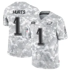 Men's Jalen Hurts Philadelphia Eagles No.1 Limited 2024 Salute to Service Jersey - Arctic Camo