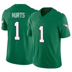 Men's Jalen Hurts Philadelphia Eagles No.1 Limited Kelly Alternate Vapor F.U.S.E. Jersey - Green