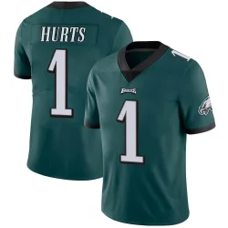 Men's Jalen Hurts Philadelphia Eagles No.1 Limited Midnight Team Color Vapor Untouchable Jersey - Green