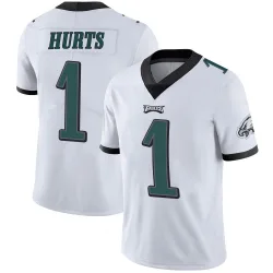 Men's Jalen Hurts Philadelphia Eagles No.1 Limited Vapor Untouchable Jersey - White