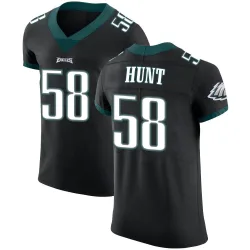 Men's Jalyx Hunt Philadelphia Eagles No.58 Elite Alternate Vapor Untouchable Jersey - Black
