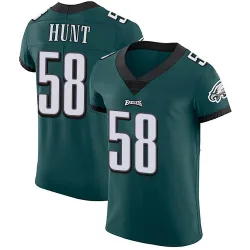 Men's Jalyx Hunt Philadelphia Eagles No.58 Elite Midnight Team Color Vapor Untouchable Jersey - Green