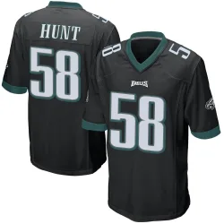 Men's Jalyx Hunt Philadelphia Eagles No.58 Game Alternate Jersey - Black