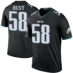 Men's Jalyx Hunt Philadelphia Eagles No.58 Legend Color Rush Jersey - Black