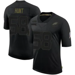Men's Jalyx Hunt Philadelphia Eagles No.58 Limited 2020 Salute To Service Jersey - Black