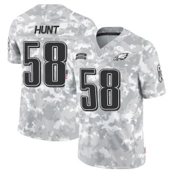 Men's Jalyx Hunt Philadelphia Eagles No.58 Limited 2024 Salute to Service Jersey - Arctic Camo