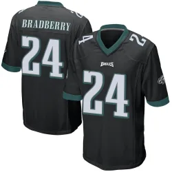 Men's James Bradberry IV Philadelphia Eagles No.24 Game Alternate Jersey - Black