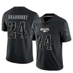 Men's James Bradberry IV Philadelphia Eagles No.24 Limited Reflective Jersey - Black