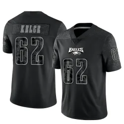 Men's Jason Kelce Philadelphia Eagles No.62 Limited Reflective Jersey - Black