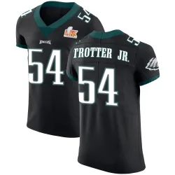 Men's Jeremiah Trotter Jr. Philadelphia Eagles No.54 Elite Alternate Vapor Untouchable Super Bowl LIX Jersey - Black