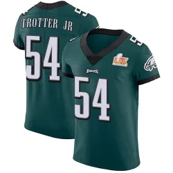 Men's Jeremiah Trotter Jr. Philadelphia Eagles No.54 Elite Midnight Team Color Vapor Untouchable Super Bowl LIX Jersey - Green