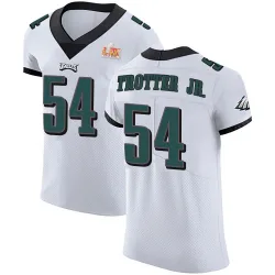 Men's Jeremiah Trotter Jr. Philadelphia Eagles No.54 Elite Vapor Untouchable Super Bowl LIX Jersey - White