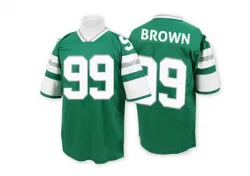 Men's Jerome Brown Philadelphia Eagles No.99 Authentic Mitchell And Ness Throwback Jersey - Green