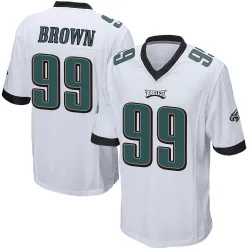 Men's Jerome Brown Philadelphia Eagles No.99 Game Jersey - White