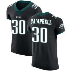 Men's Jihaad Campbell Philadelphia Eagles No.30 Elite Alternate Vapor Untouchable Jersey - Black
