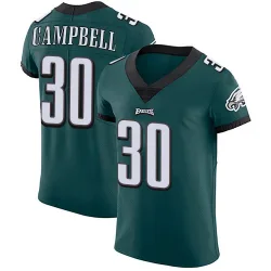 Men's Jihaad Campbell Philadelphia Eagles No.30 Elite Midnight Team Color Vapor Untouchable Jersey - Green