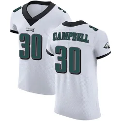 Men's Jihaad Campbell Philadelphia Eagles No.30 Elite Vapor Untouchable Jersey - White