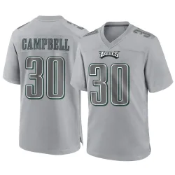 Men's Jihaad Campbell Philadelphia Eagles No.30 Game Atmosphere Fashion Jersey - Gray