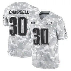 Men's Jihaad Campbell Philadelphia Eagles No.30 Limited 2024 Salute to Service Jersey - Arctic Camo