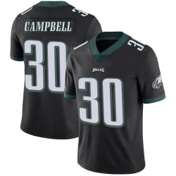 Men's Jihaad Campbell Philadelphia Eagles No.30 Limited Alternate Vapor Untouchable Jersey - Black