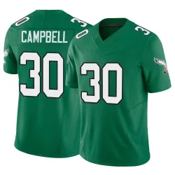 Men's Jihaad Campbell Philadelphia Eagles No.30 Limited Kelly Alternate Vapor F.U.S.E. Jersey - Green