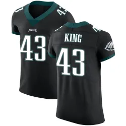 Men's Johnny King Philadelphia Eagles No.43 Elite Alternate Vapor Untouchable Jersey - Black