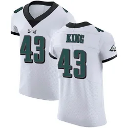 Men's Johnny King Philadelphia Eagles No.43 Elite Vapor Untouchable Jersey - White