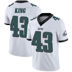 Men's Johnny King Philadelphia Eagles No.43 Limited Vapor Untouchable Jersey - White