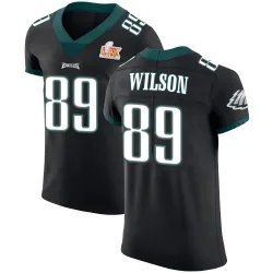 Men's Johnny Wilson Philadelphia Eagles No.89 Elite Alternate Vapor Untouchable Super Bowl LIX Jersey - Black