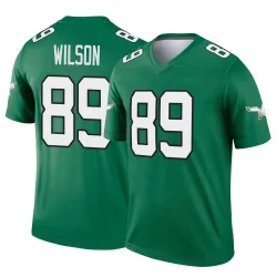 Men's Johnny Wilson Philadelphia Eagles No.89 Legend Kelly Alternate Jersey - Green