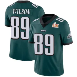 Men's Johnny Wilson Philadelphia Eagles No.89 Limited Midnight Team Color Vapor Untouchable Super Bowl LIX Jersey - Green