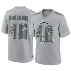 Men's Jon Dorenbos Philadelphia Eagles No.46 Game Atmosphere Fashion Jersey - Gray