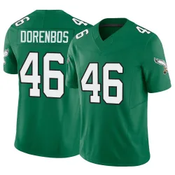 Men's Jon Dorenbos Philadelphia Eagles No.46 Limited Kelly Alternate Vapor F.U.S.E. Jersey - Green