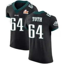Men's Jon Toth Philadelphia Eagles No.64 Elite Alternate Vapor Untouchable Super Bowl LIX Jersey - Black
