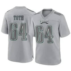 Men's Jon Toth Philadelphia Eagles No.64 Game Atmosphere Fashion Jersey - Gray
