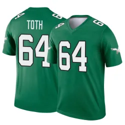 Men's Jon Toth Philadelphia Eagles No.64 Legend Kelly Alternate Jersey - Green