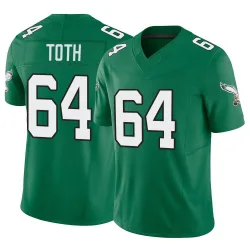 Men's Jon Toth Philadelphia Eagles No.64 Limited Kelly Alternate Vapor F.U.S.E. Jersey - Green