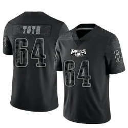 Men's Jon Toth Philadelphia Eagles No.64 Limited Reflective Jersey - Black