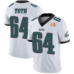 Men's Jon Toth Philadelphia Eagles No.64 Limited Vapor Untouchable Super Bowl LIX Jersey - White