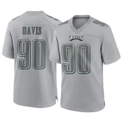 Men's Jordan Davis Philadelphia Eagles No.90 Game Atmosphere Fashion Jersey - Gray