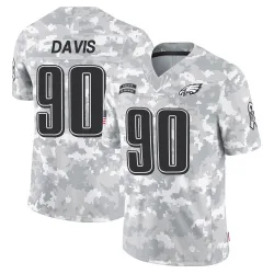 Men's Jordan Davis Philadelphia Eagles No.90 Limited 2024 Salute to Service Jersey - Arctic Camo